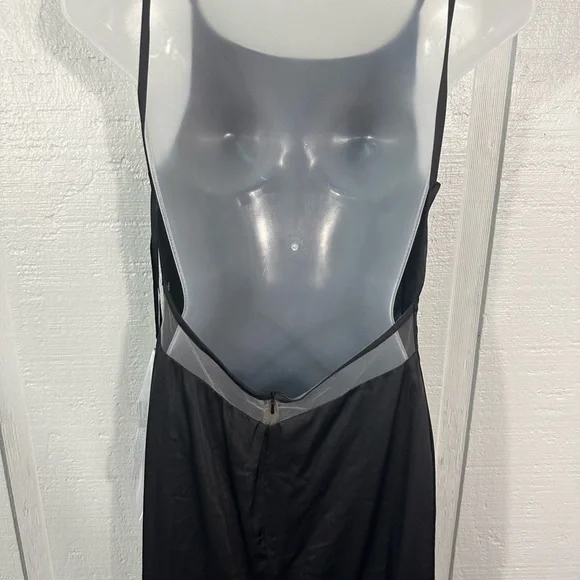 Leena For Mac Duggal Black Spaghetti Strap Dress Size 6 NWT - Picture 4 of 12